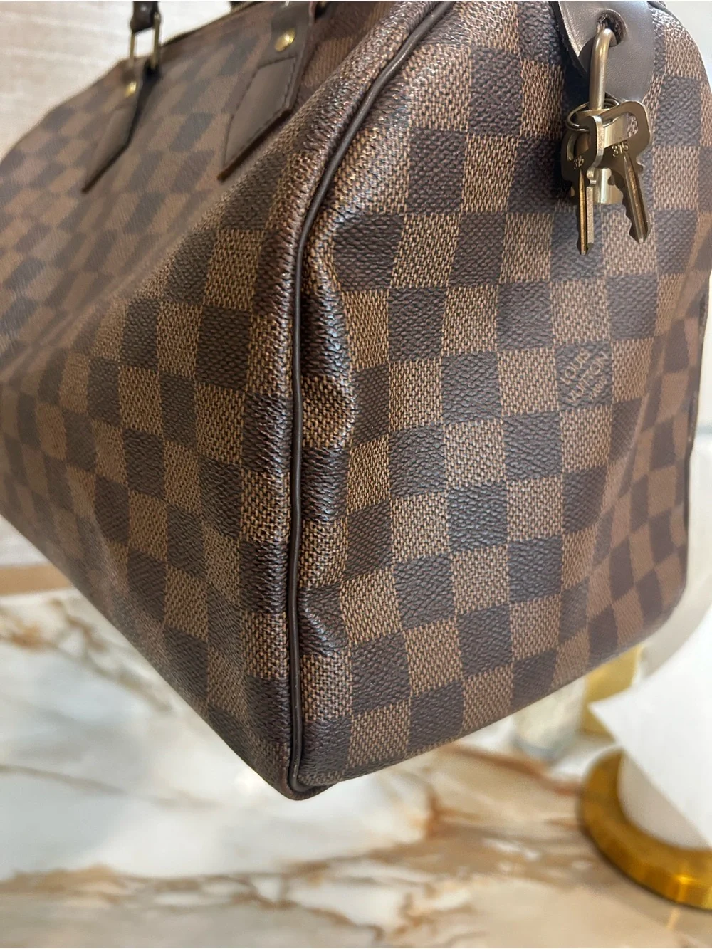 Louis Vuitton Brown Damier Ebene Duffel Bag